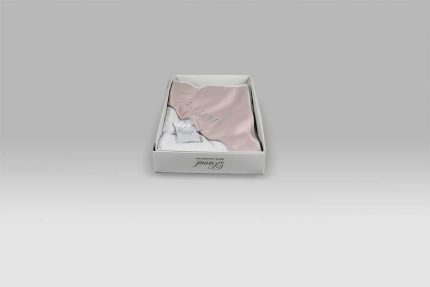 Accappatoio Triangolo Baby Punti Luce bianco-rosa David Home Collection Baby