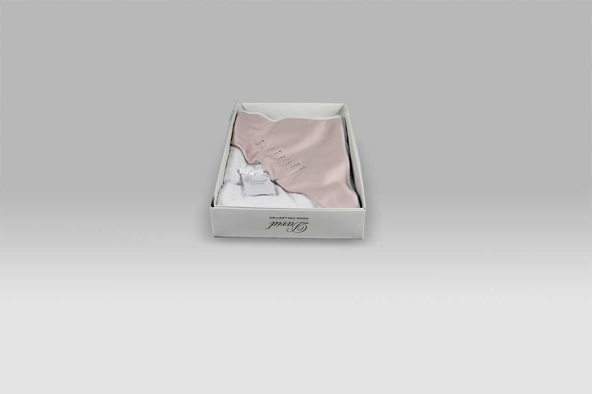 Accappatoio Triangolo Baby Punti Luce bianco-rosa David Home Collection Baby Accappatoio Triangolo Baby Punti Luce bianco-rosa David Home Collection Baby