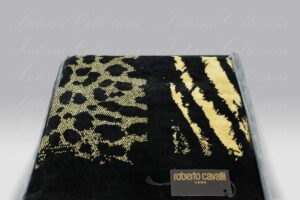 Telo Doccia African Zebra senape Roberto Cavalli