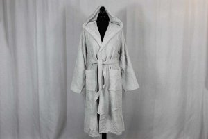 Accappatoio Unito Cappuccio grigio perla Dea