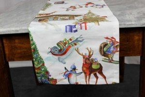 Runner Snowy Christmars Tessitura Toscana Telerie