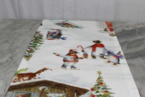 Runner Snowy Christmars Tessitura Toscana Telerie