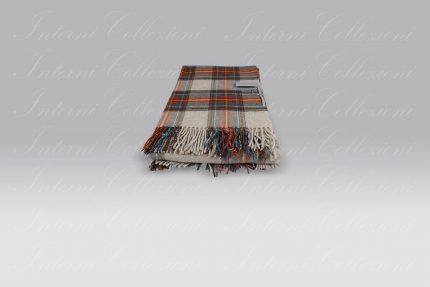 Plaid Lambswool beige mattone Cecchi e Cecchi