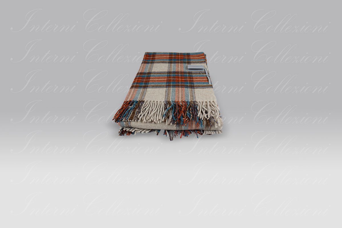 Plaid Lambswool beige mattone Cecchi e Cecchi Plaid Lambswool beige mattone Cecchi e Cecchi