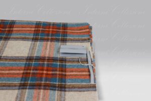 Plaid Lambswool beige mattone Cecchi e Cecchi