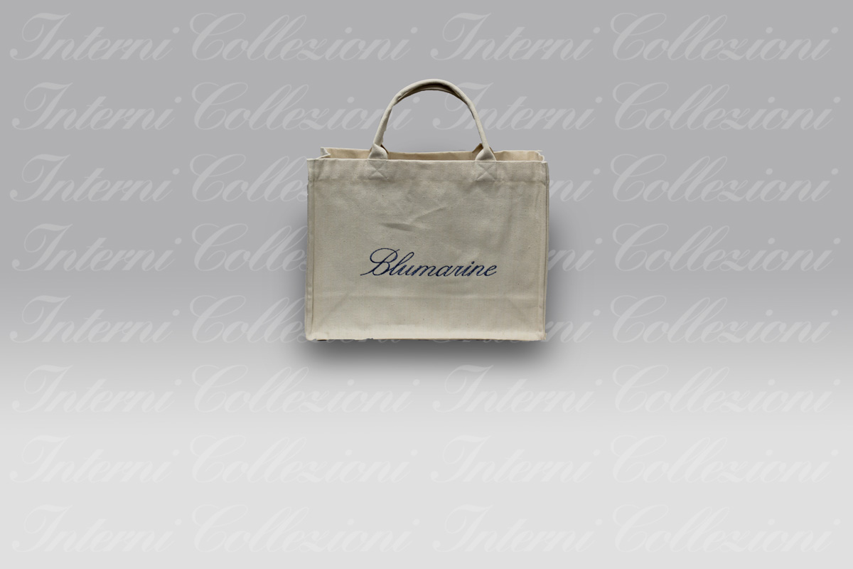 Borsa da mare Gabardine blu Blumarine Borsa da mare Gabardine blu Blumarine