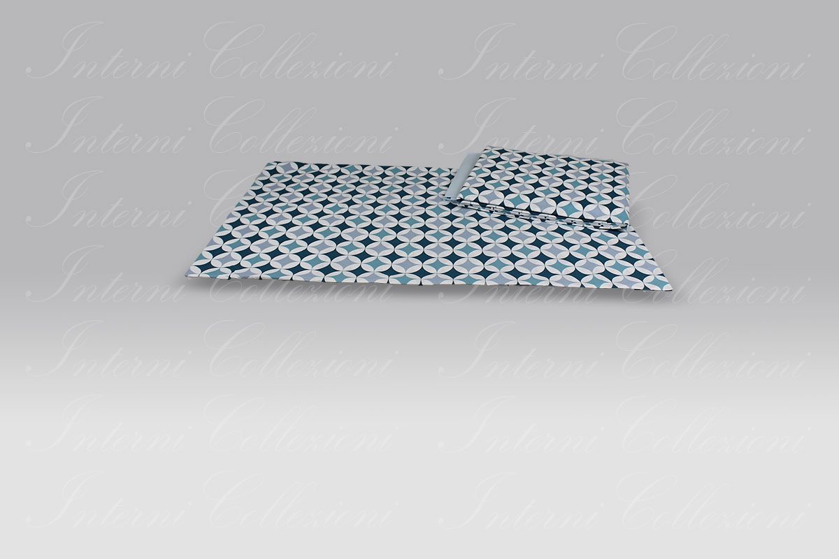 Completo Lenzuola Rombo azzurro Casa Anversa Completo Lenzuola Rombo azzurro Casa Anversa