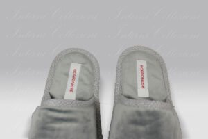 Pantofole Living velluto grigio Borbonese
