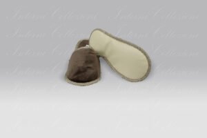 Pantofole Living velluto marrone Borbonese
