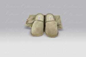 Pantofole Living velluto tortora Borbonese
