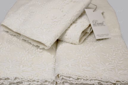 Set Spugna 5 pezzi Ginevra latte David Home Collection
