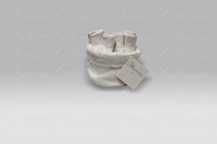 Set 4 Lavette con cestino Spa bianco Blumarine
