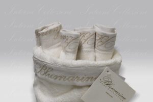 Set 4 Lavette con cestino Spa bianco Blumarine