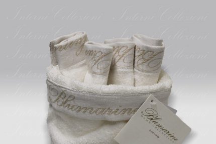 Set 4 Lavette con cestino Spa bianco Blumarine