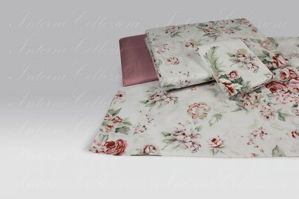Completo Lenzuola Regina 8398 rosa Martha O-Neil