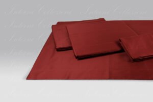 Completo Lenzuola Maine raso bordeaux Micol