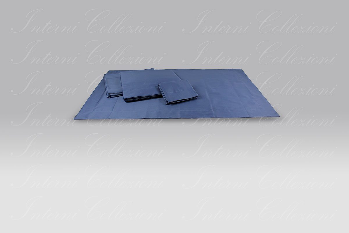 Completo Lenzuola Maine raso classic blu Micol Completo Lenzuola Maine raso classic blu Micol