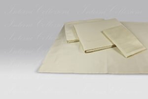 Completo Lenzuola Maine raso gardenia avorio Micol