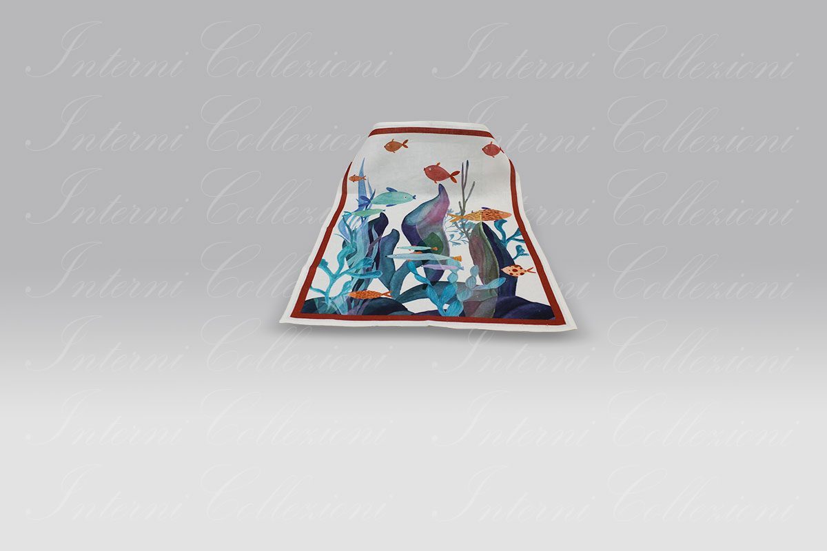 Canovaccio Poseidon rosso Tessitura Toscana Telerie Canovaccio Poseidon rosso Tessitura Toscana Telerie