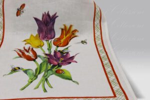 Canovaccio Tuli rosso Tessitura Toscana Telerie
