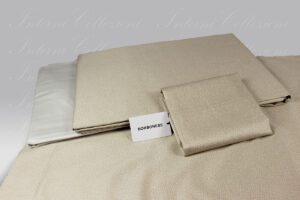 Completo Copripiumino Minimal ecru Borbonese