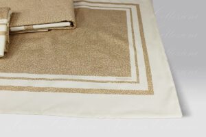 Completo Copripiumino Twist Op cammello Borbonese