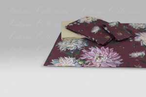 Completo Lenzuola Nabucco bordeaux Tessitura Randi