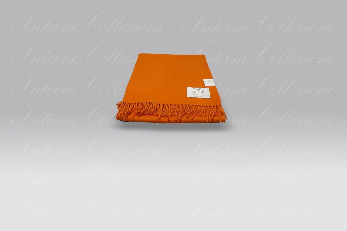 Plaid Rey arancio Copertificio Biellese Plaid Rey arancio Copertificio Biellese