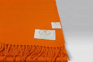 Plaid Rey arancio Copertificio Biellese