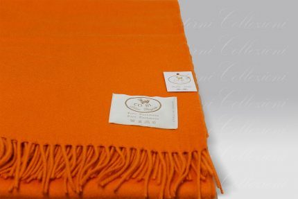 Plaid Rey arancio Copertificio Biellese