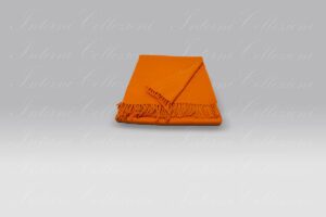Plaid Rey arancio Copertificio Biellese
