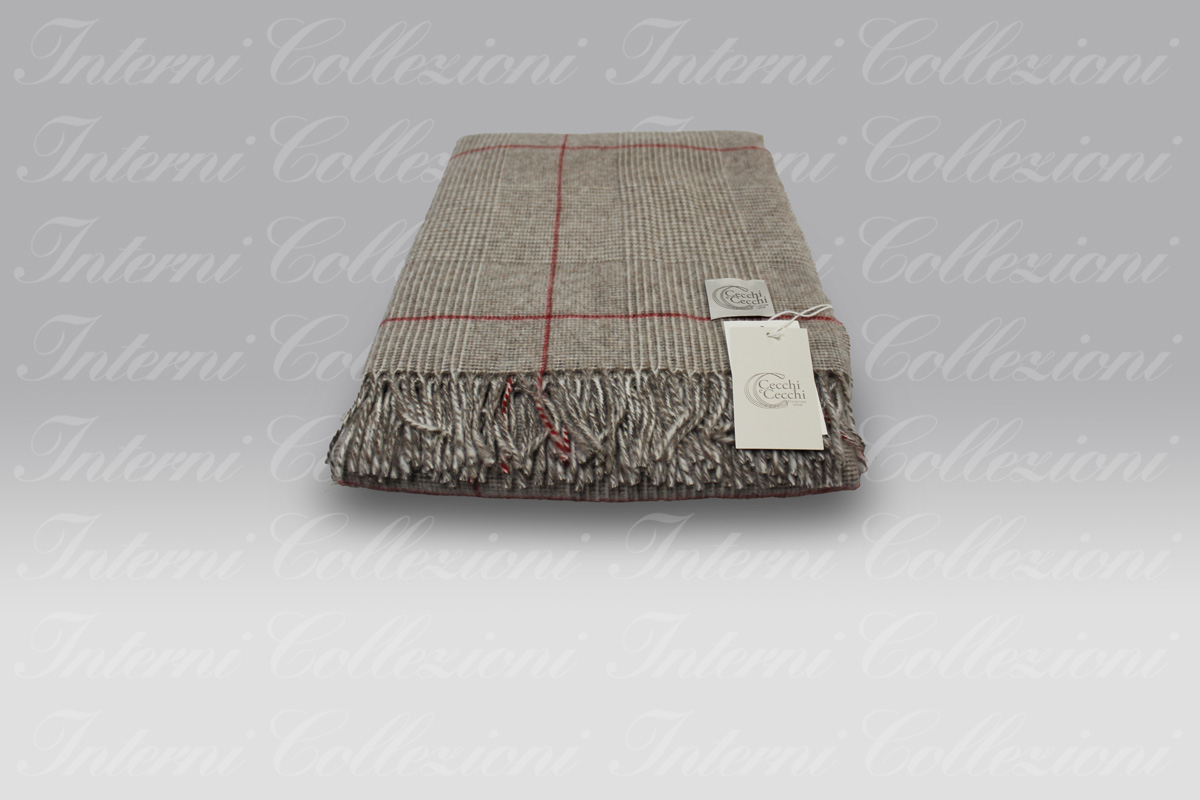Plaid Scozia beige-rosso Cecchi e Cecchi Agolab (1) Plaid Scozia beige-rosso Cecchi e Cecchi Agolab