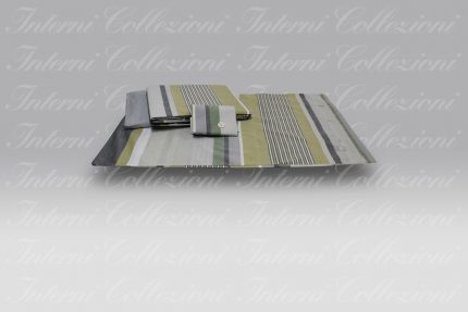 Completo lenzuola Gastone verde-grigio Martha O'Neil