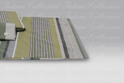 Completo lenzuola Gastone verde-grigio Martha O'Neil