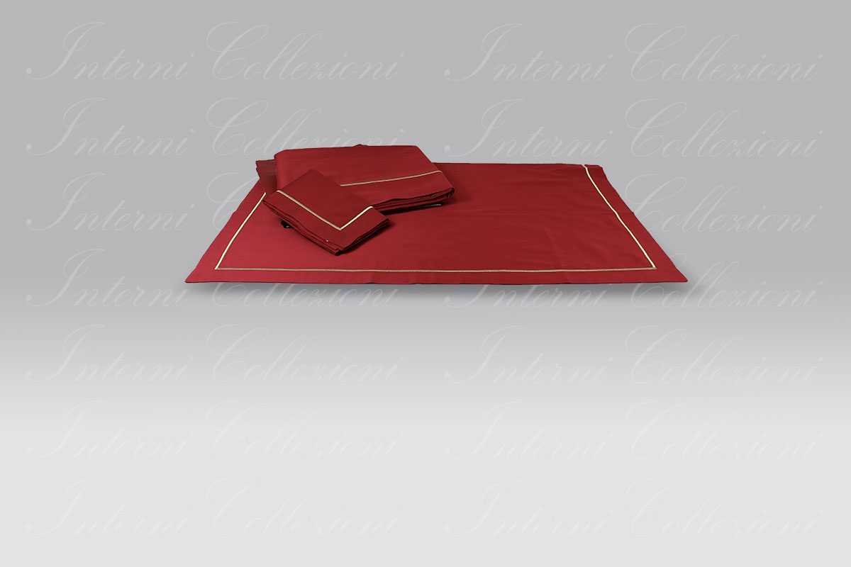Completo Lenzuola F12 bacchettina bordeaux-oro Dea Completo Lenzuola F12 bacchettina bordeaux-oro Dea