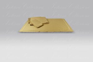 Completo Lenzuola F12 bacchettina ocra-oro Dea