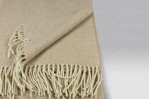 Plaid Radda beige-bianco Cecchi e Cecchi