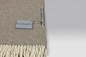Plaid Radda tortora-bianco Cecchi e Cecchi