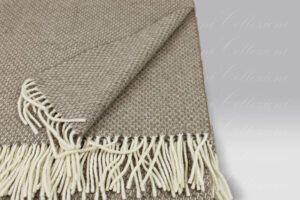 Plaid Radda tortora-bianco Cecchi e Cecchi