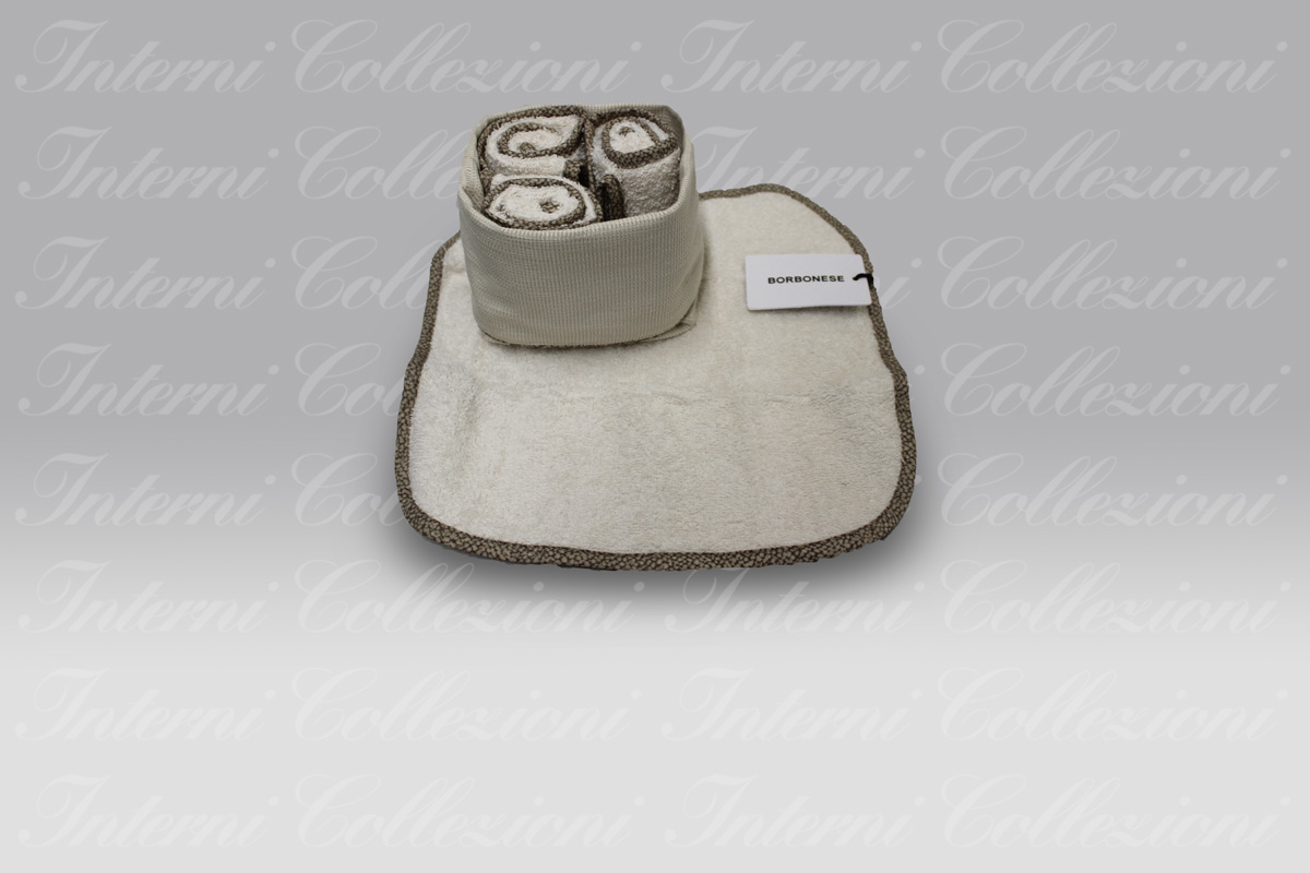 Set 4 Lavette + Basket Lounge avorio Borbonese Set 4 Lavette + Basket Lounge avorio Borbonese