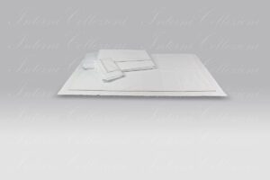 Completo Lenzuola F12 bianco bacchettina argento Dea