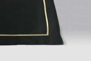Completo Lenzuola F12 nero bacchettina oro Dea