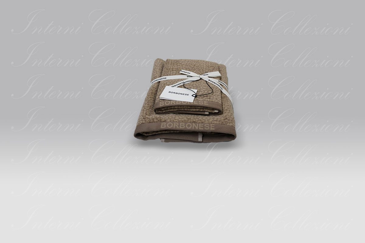 Set Spugna 2 pezzi Twist Op marron glacè Borbonese Set Spugna 2 pezzi Twist Op marron glacè Borbonese