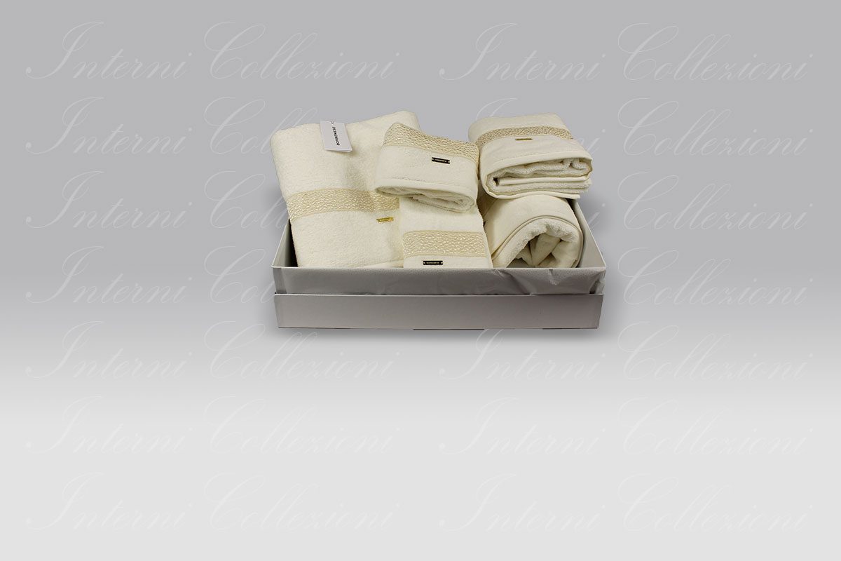 Set 5 Pezzi Charme avorio Borbonese Set 5 Pezzi Charme avorio Borbonese