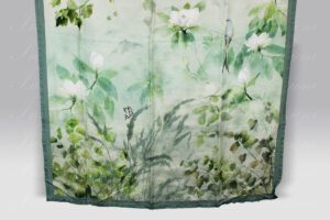 Plaid Maple Tree Celadon lino Designers Guild