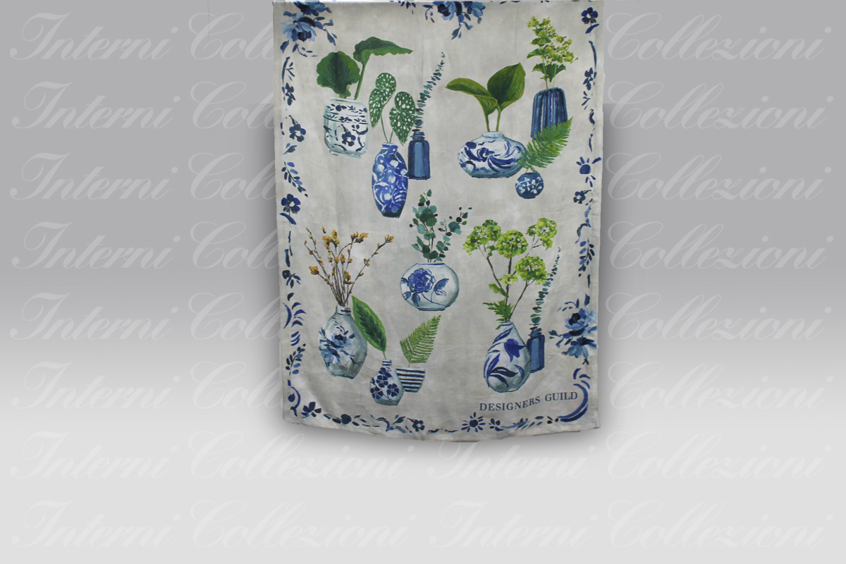 Plaid lino Kawana Cobalt Designers Guilduild (2) Plaid lino Kawana Cobalt Designers Guild