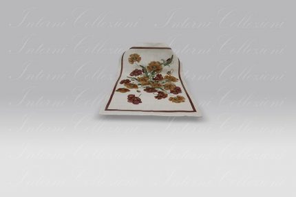 Canovaccio Poppy bordeaux Tessitura Toscana Telerie