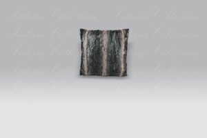 Cuscino ecopelliccia Eco1 spalmato marrone Bagnaresi Casa