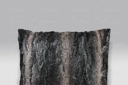 Cuscino ecopelliccia Eco1 spalmato marrone Bagnaresi Casa