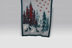Plaid Boiled Wool Bosco Incantato Grigio Frati Home
